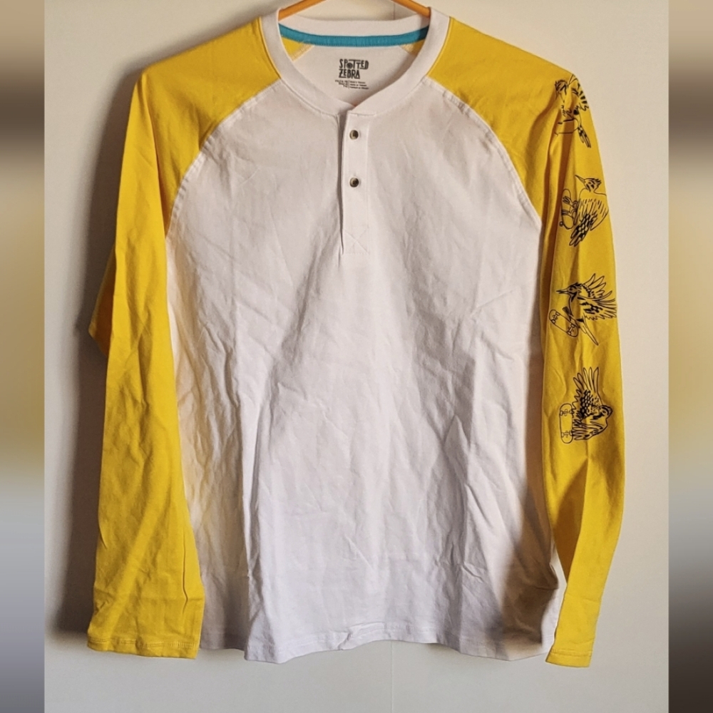 Spotted Zebra Long Sleeve Henley  NWOT